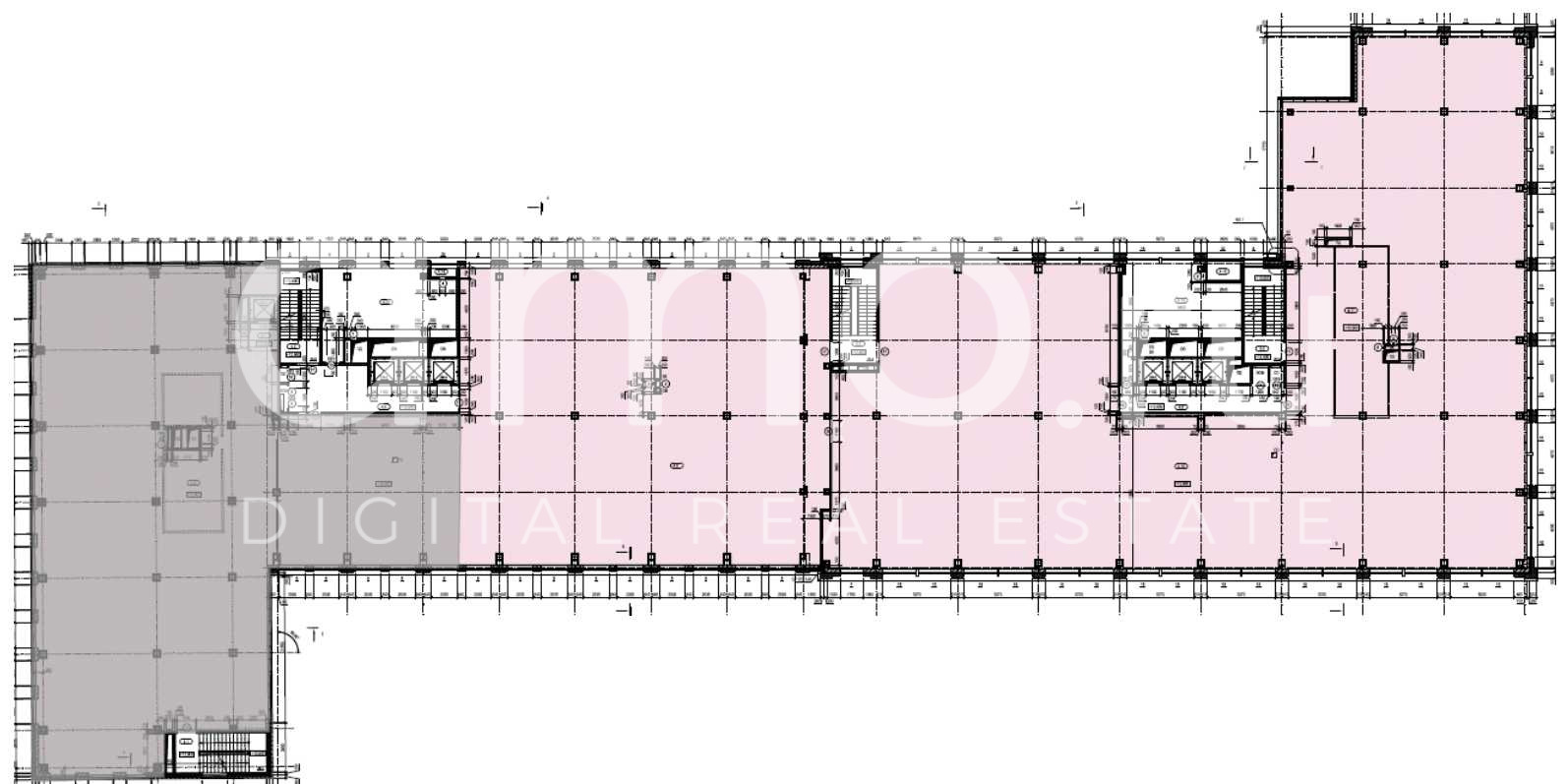 Планировка офиса 2557 м², 4 этаж, Бизнес-центр «Большевик» фаза 2